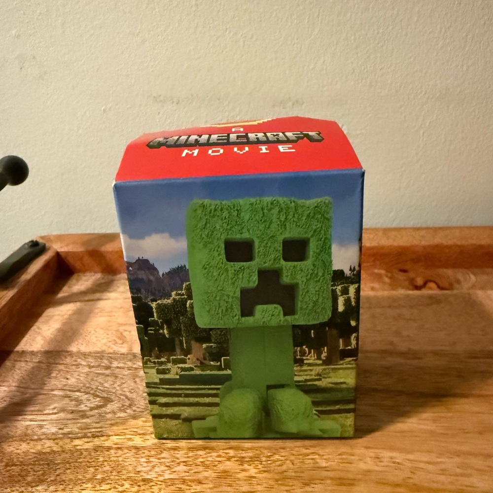 A Minecraft Movie Creeper Mcdonald's Happy Meal Toy Figure 2025